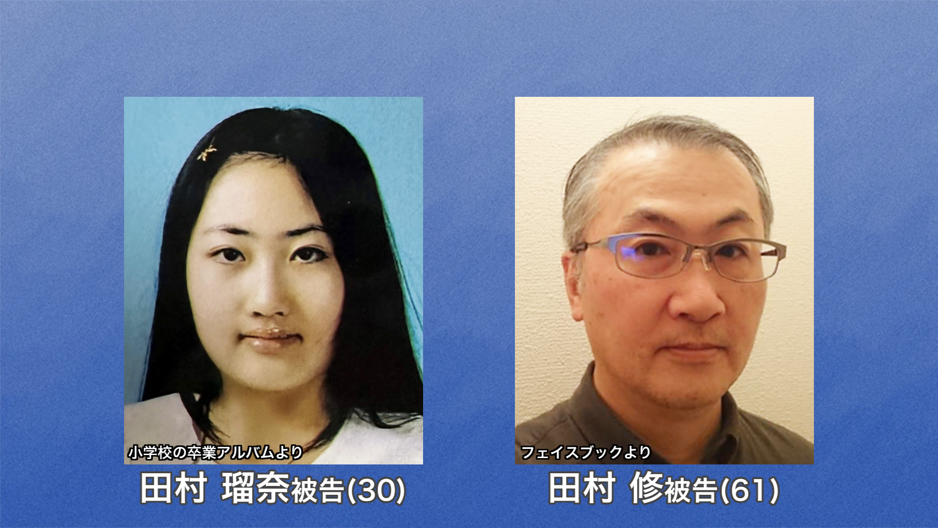 田村瑠奈被告と父親・修被告