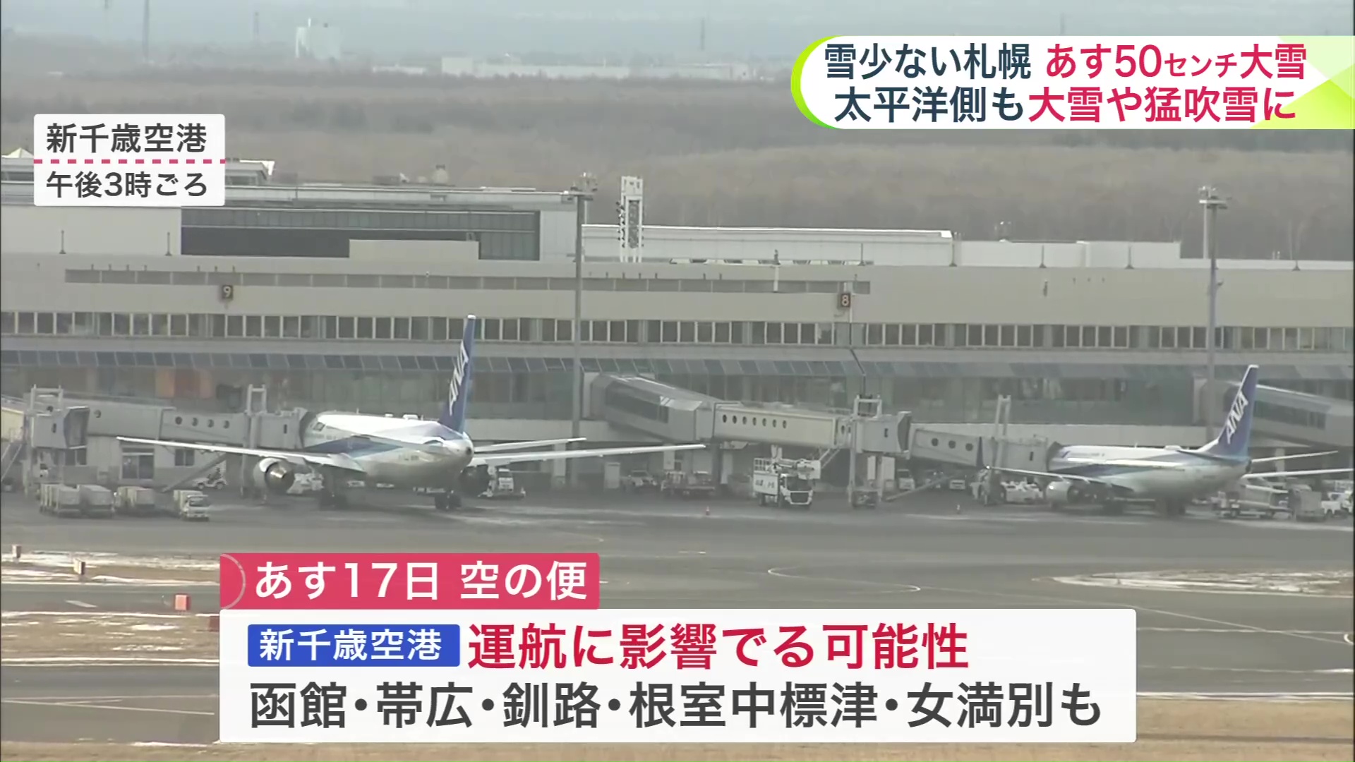 空の便の影響も出る可能性がある