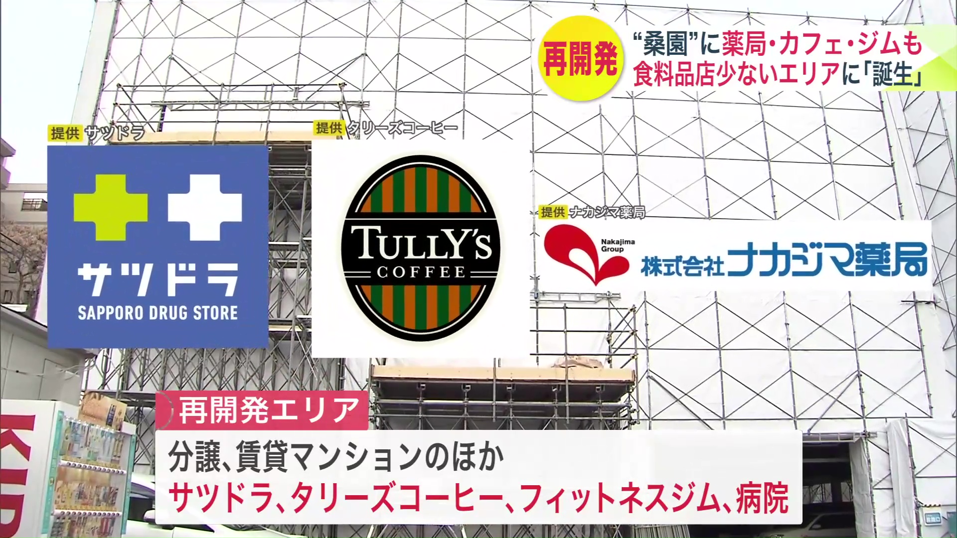 サツドラ・タリーズ・ジムに病院も