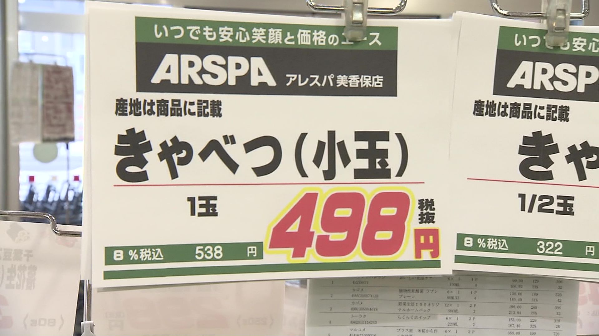 まだまだ高いキャベツ