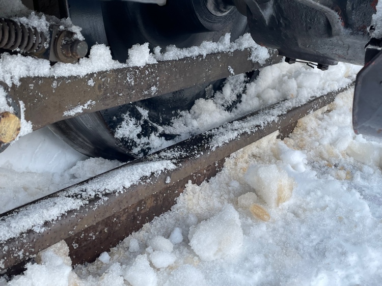 脱線した車両（提供：JR北海道）