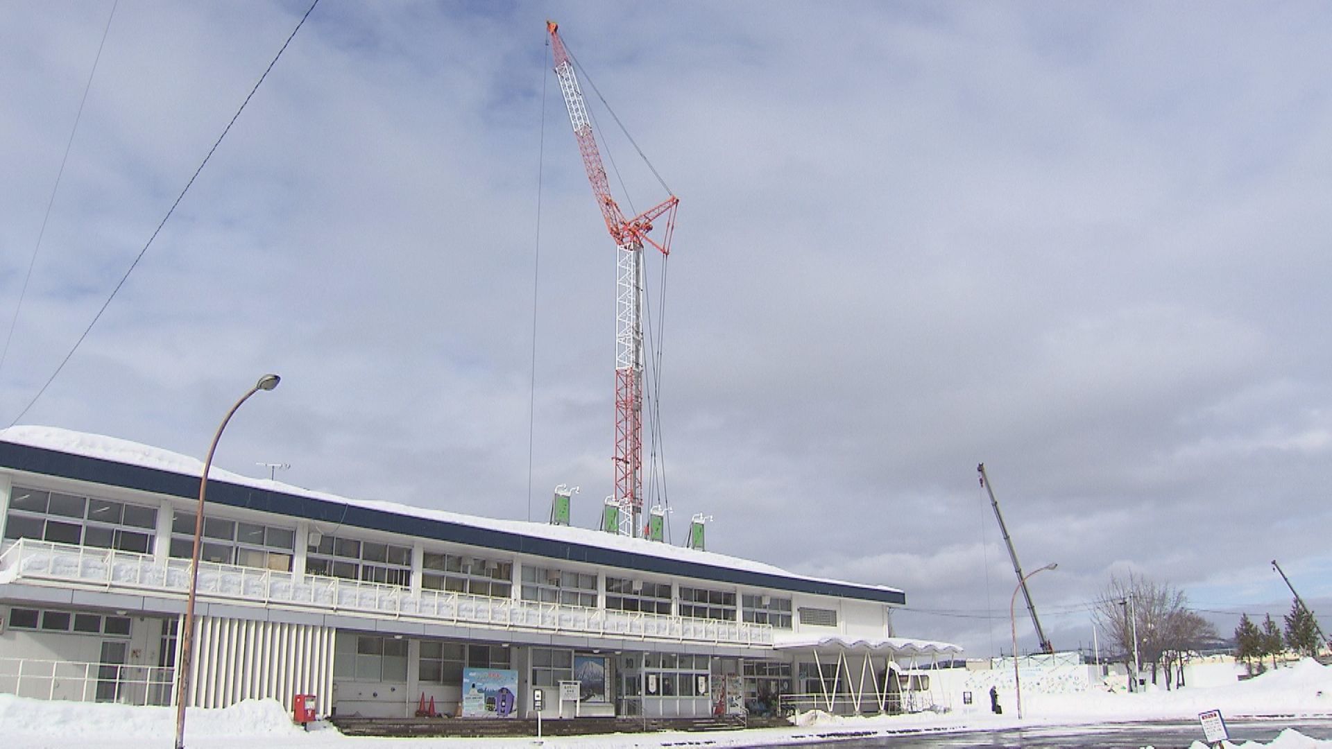 倶知安町駅で行われている北海道新幹線の延伸に向けた工事