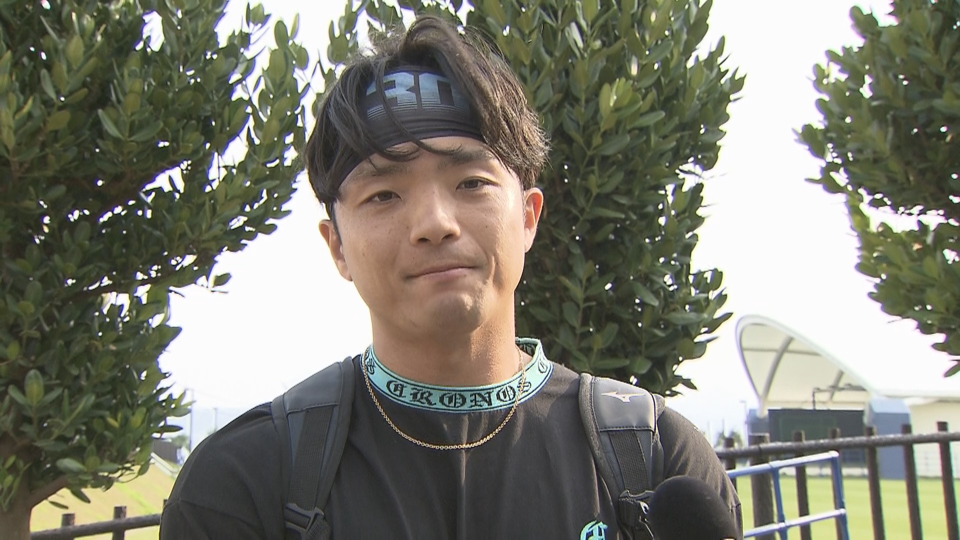 「捕手・郡司を見て欲しい」とUHBのカメラに語る郡司裕也選手