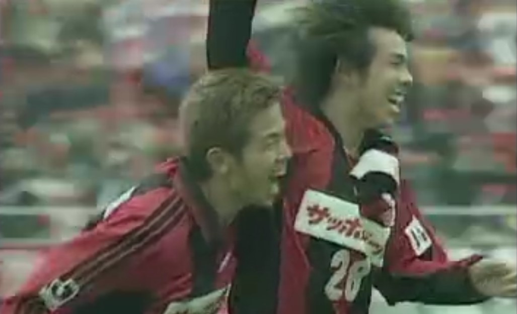 ゴールを決めた山瀬功治選手(2000年)