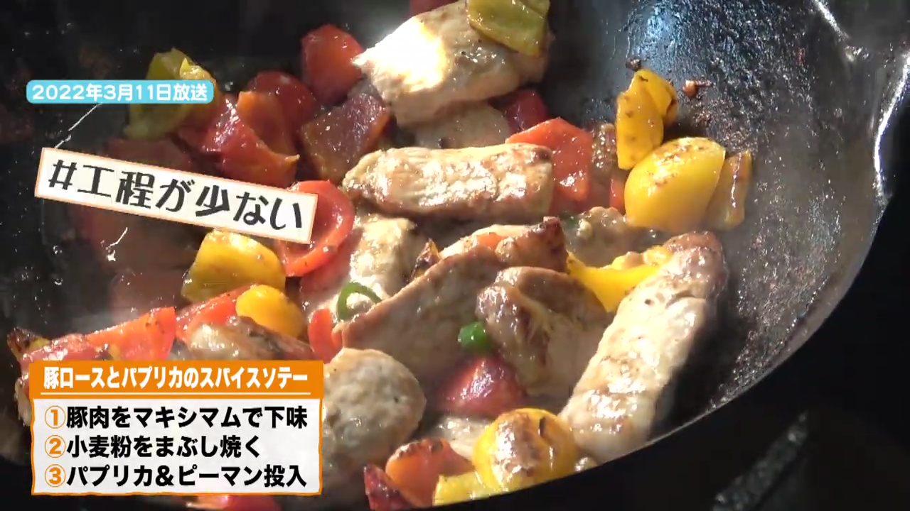 豚ロースとパプリカのスパイスソテー