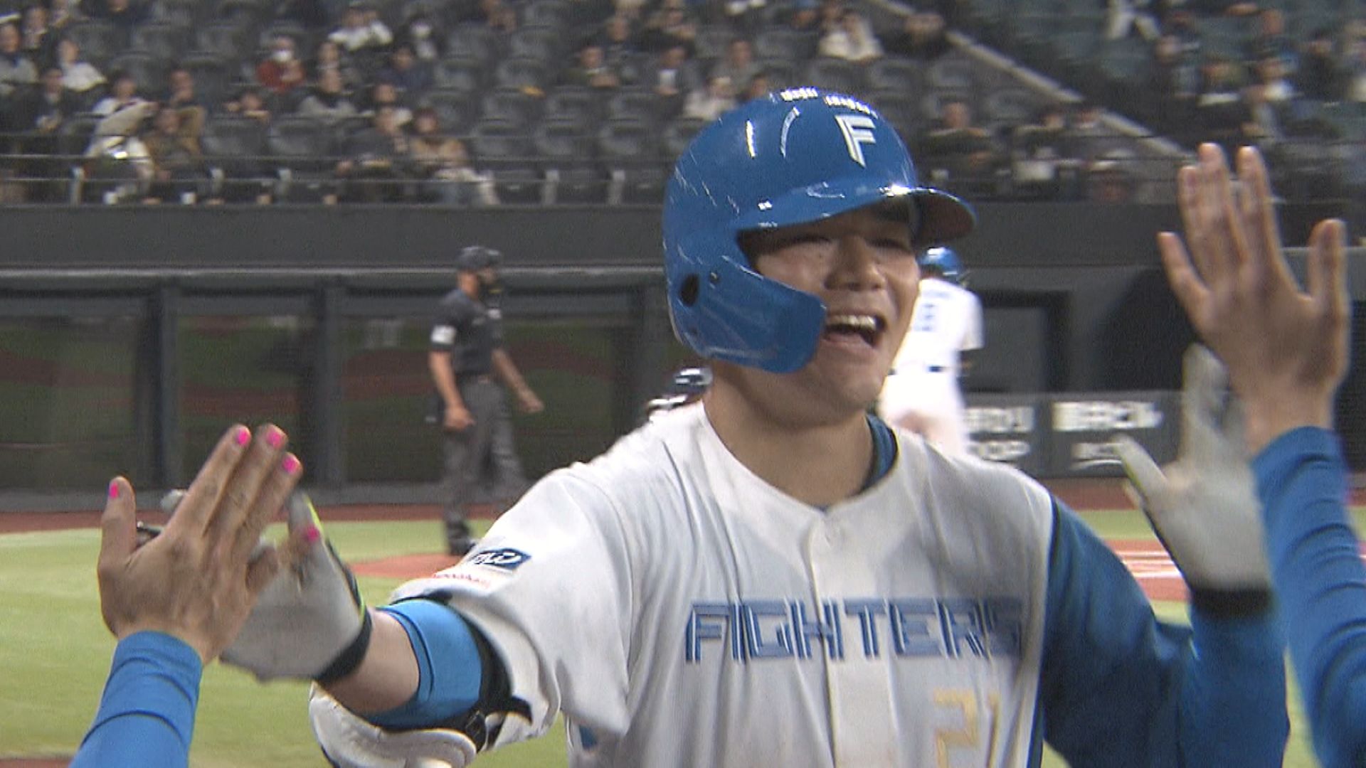 オープン戦第1号特大アーチを放った清宮幸太郎選手(25)