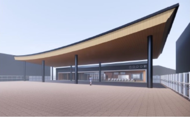新駅予想図（提供：北広島市）