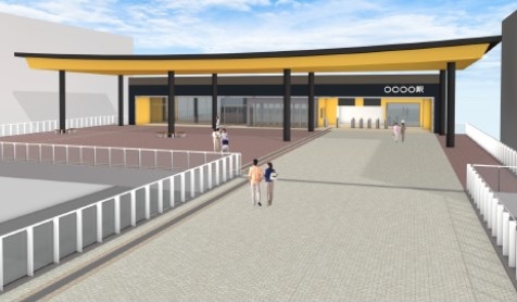 新駅予想図（提供：北広島市）