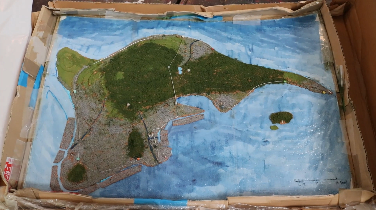 邦島國のジオラマ