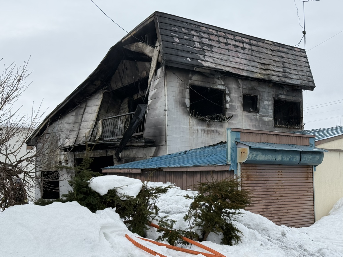 火事のあった現場（士別市大通西14丁目付近）