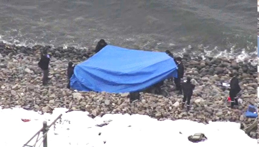 遺体が見つかった現場（24日）