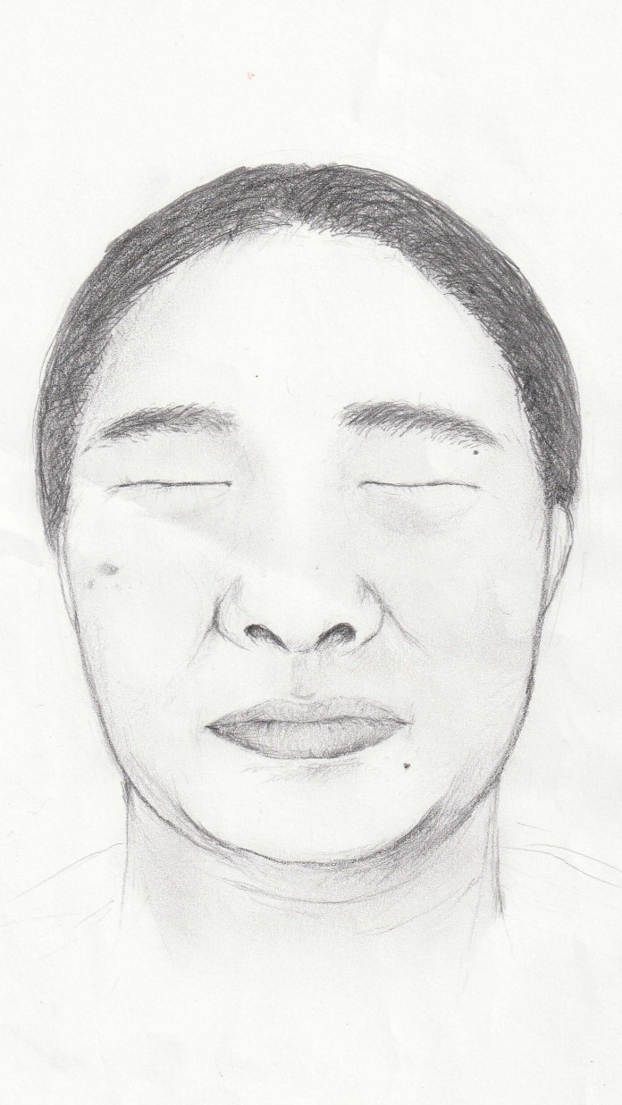 身元不明の遺体の似顔（提供 道警）