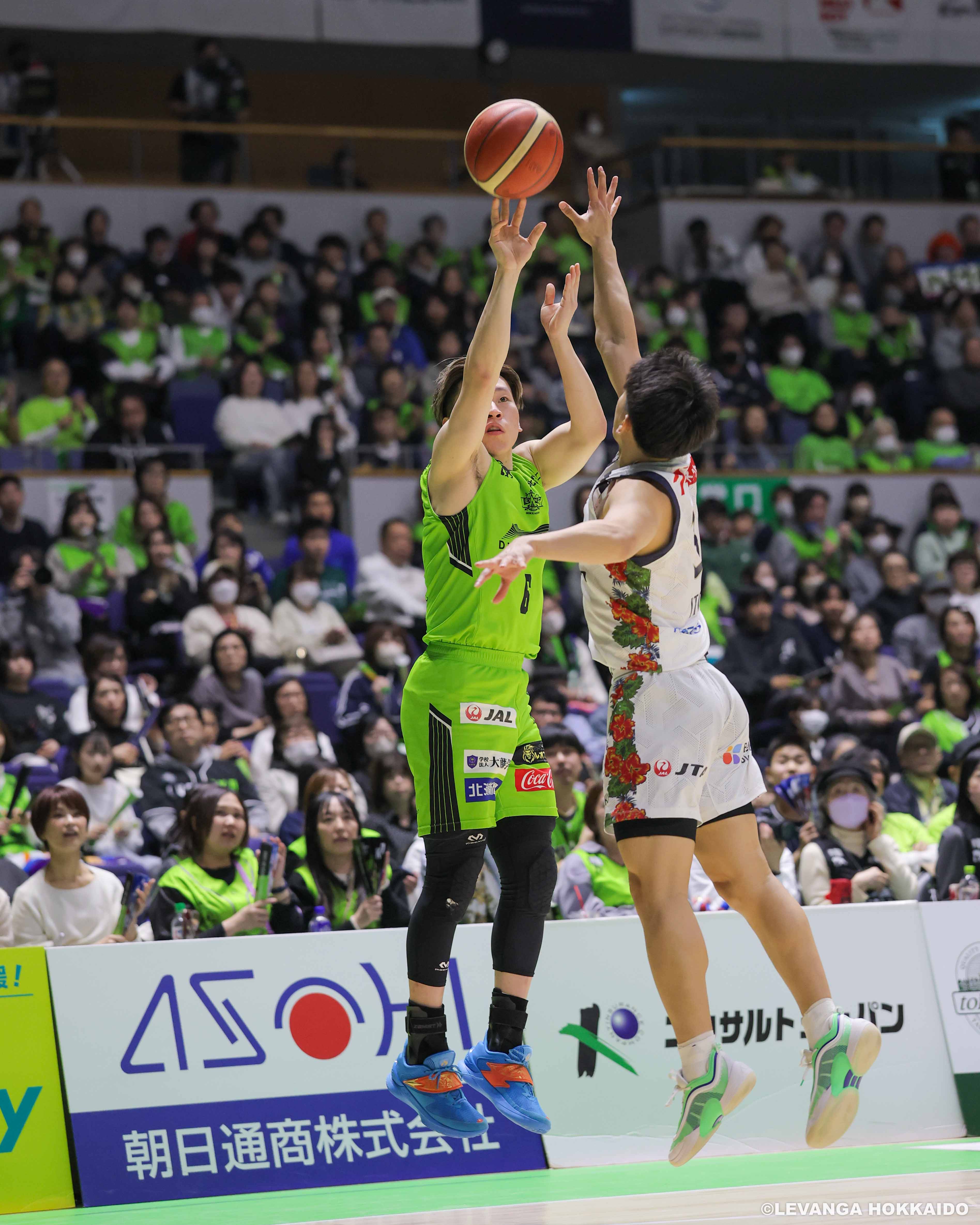 2025年4月6日琉球戦の菊地広人選手 【提供 レバンガ北海道】