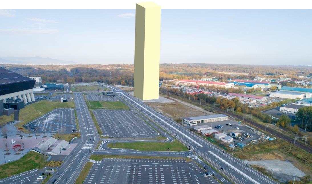 北広島市がデザインしたタワーマンションのイメージ図