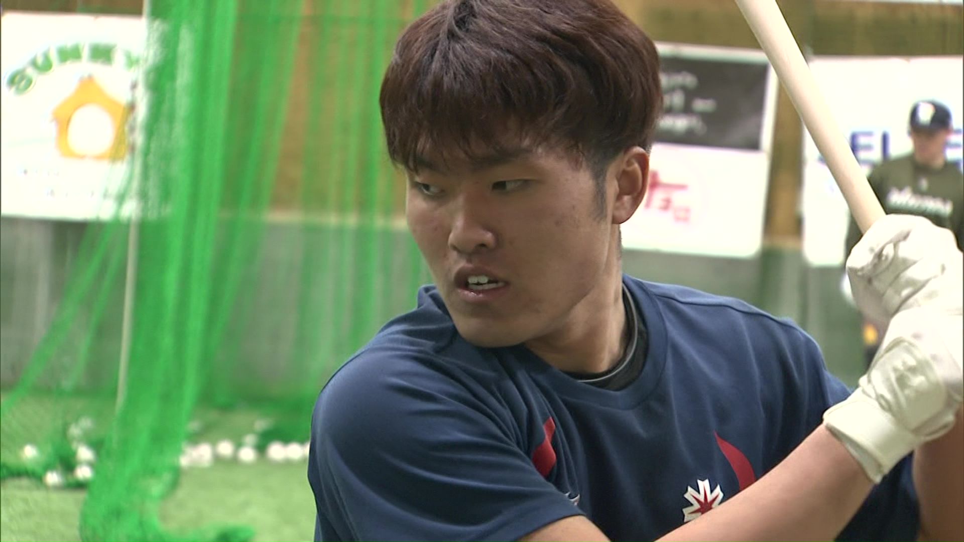 バッティング練習をする工藤琉人さん