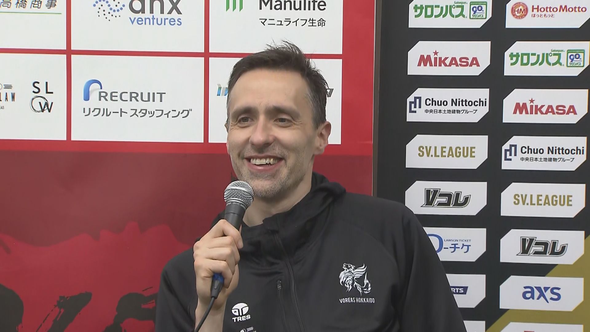 2025年4月13日 日本製鉄堺ブレイザーズ戦後のヴォレアス北海道 エド・クラインHC