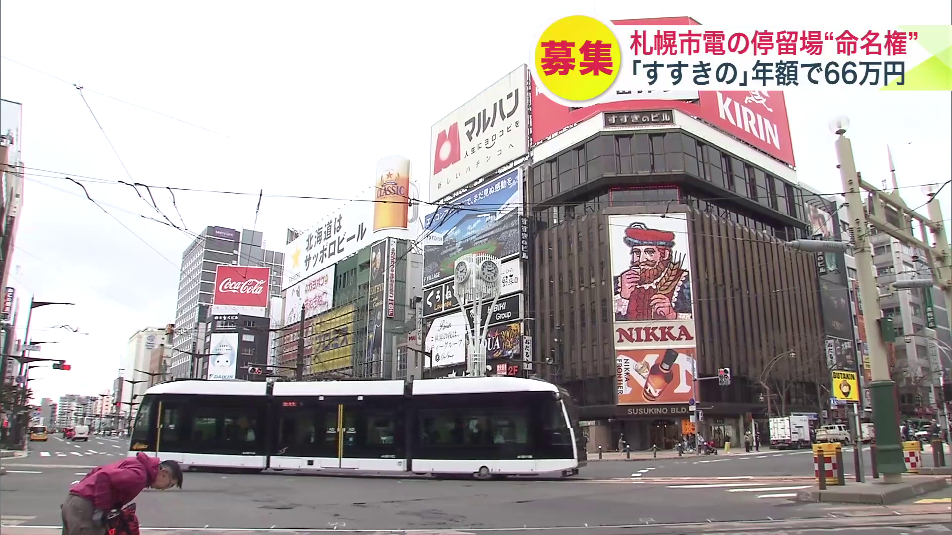 札幌市電の15の停留場が対象