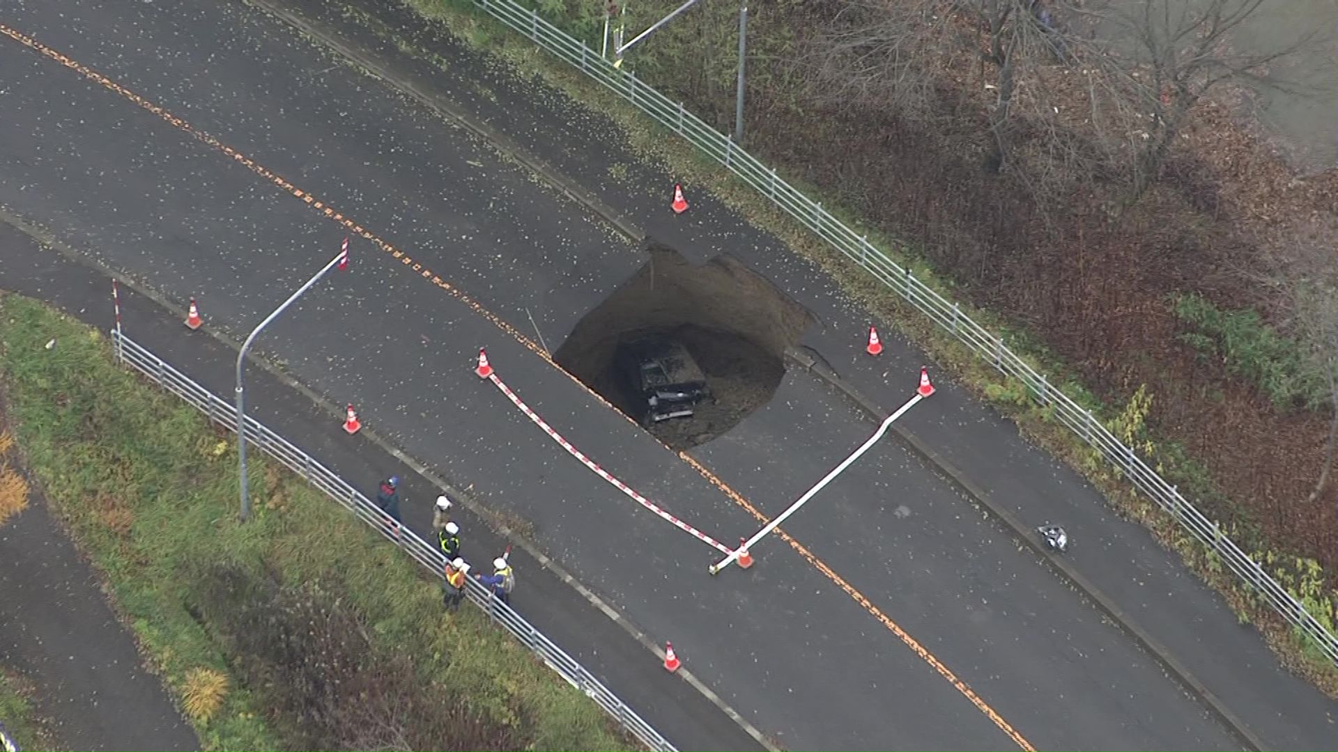 三笠市で排水管が破損(2021年)