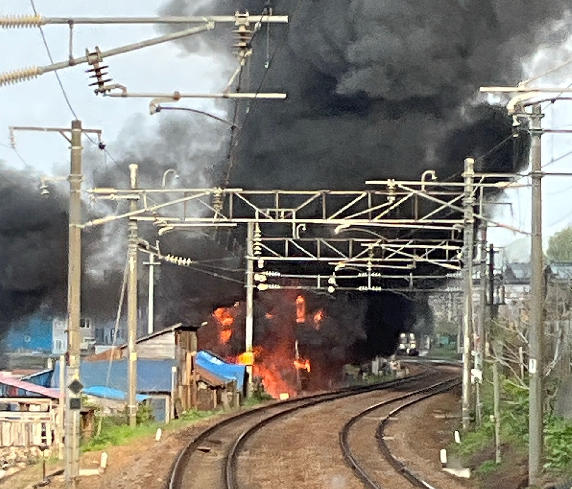 火事があった現場（提供：JR北海道）