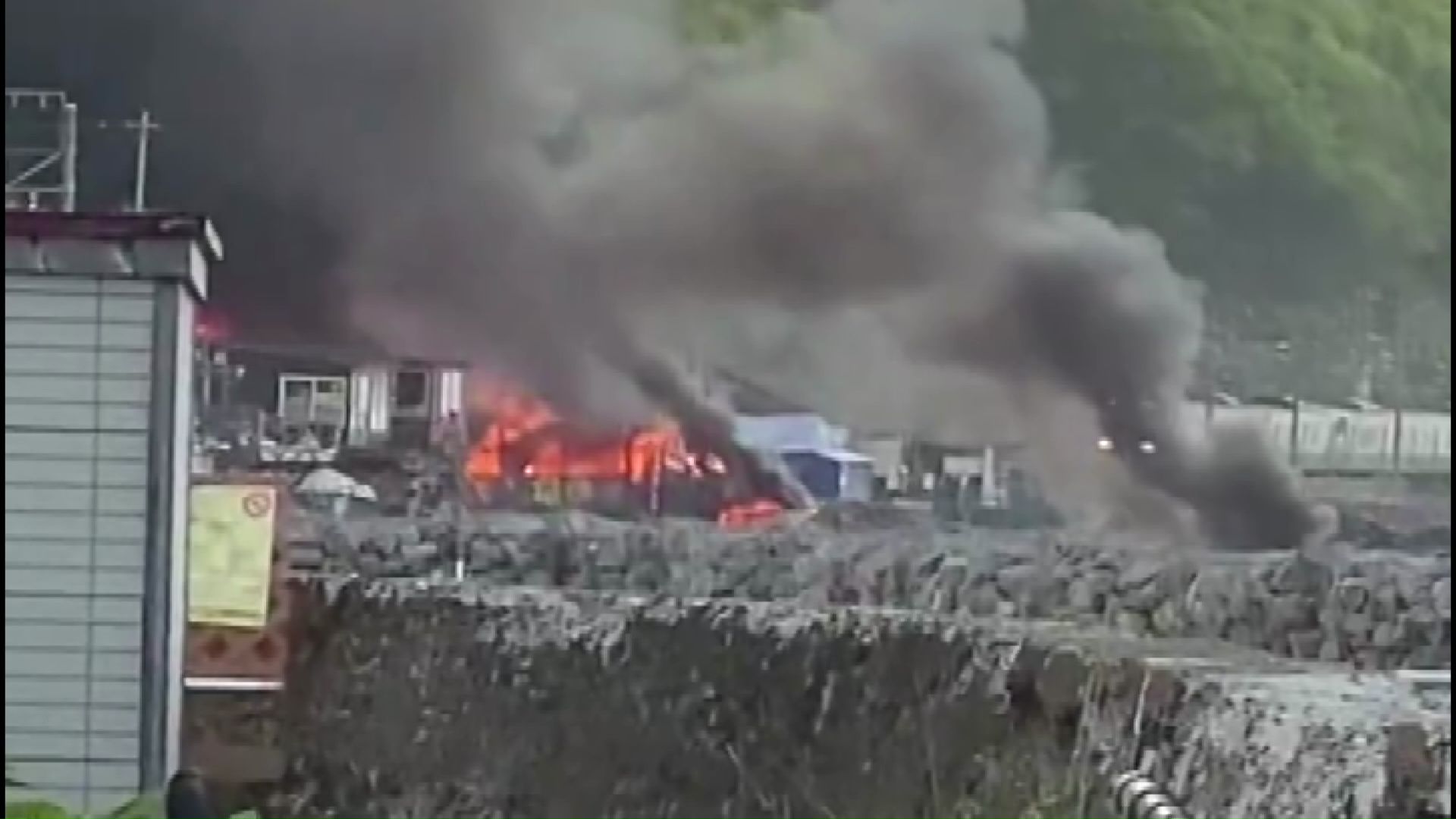 火事があった現場（提供：視聴者）