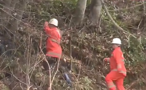 85歳の男性の捜索の様子(4月)