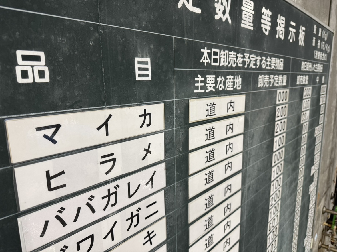 スルメイカの水揚げがなくセリが開かれない函館市水産物地方卸売市場（函館市）