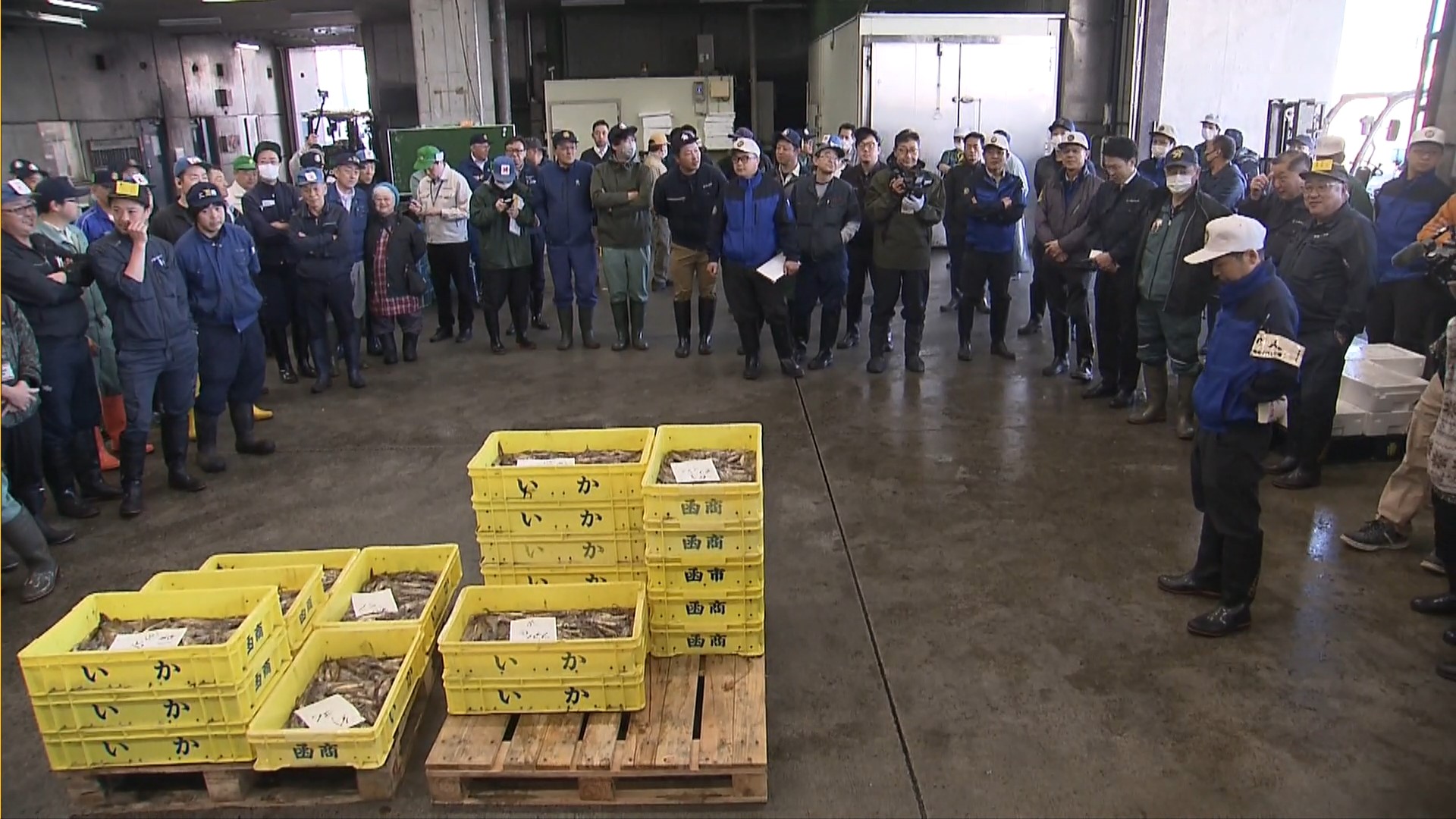  初日は中止された「初競り」 ようやく実施