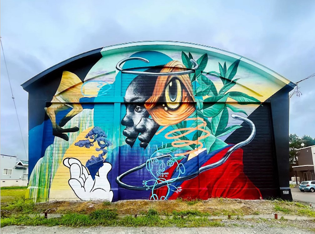 2024年 新篠津村に北海道最大級の壁画を制作  Artist/unomori