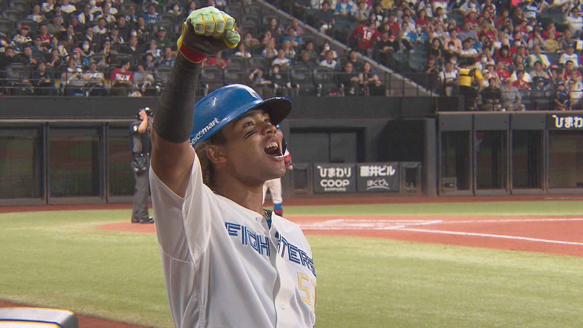 6月13日広島戦で今季本拠地初ホームランを放った北海道日本ハムファイターズの水谷瞬選手