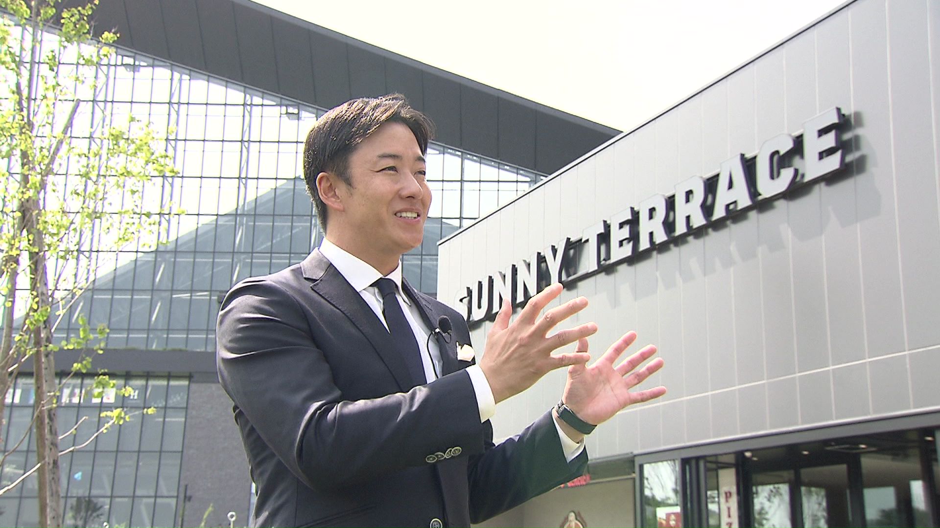 サニーテラス開業への思いを語る斎藤佑樹さん