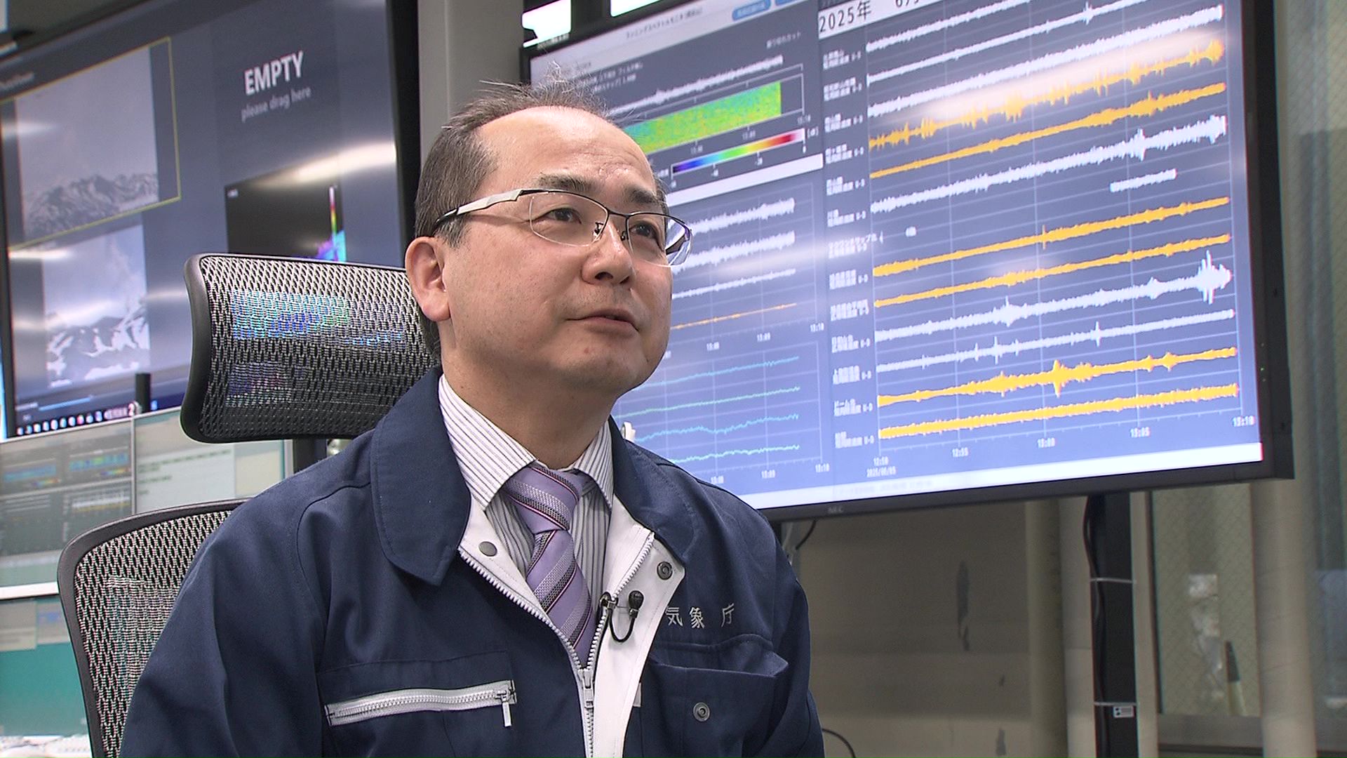 札幌管区気象台の向井伸夫予報官