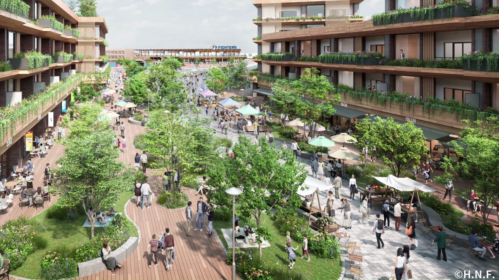 新たな2軍本拠地のイメージ(提供:H.N.F.)