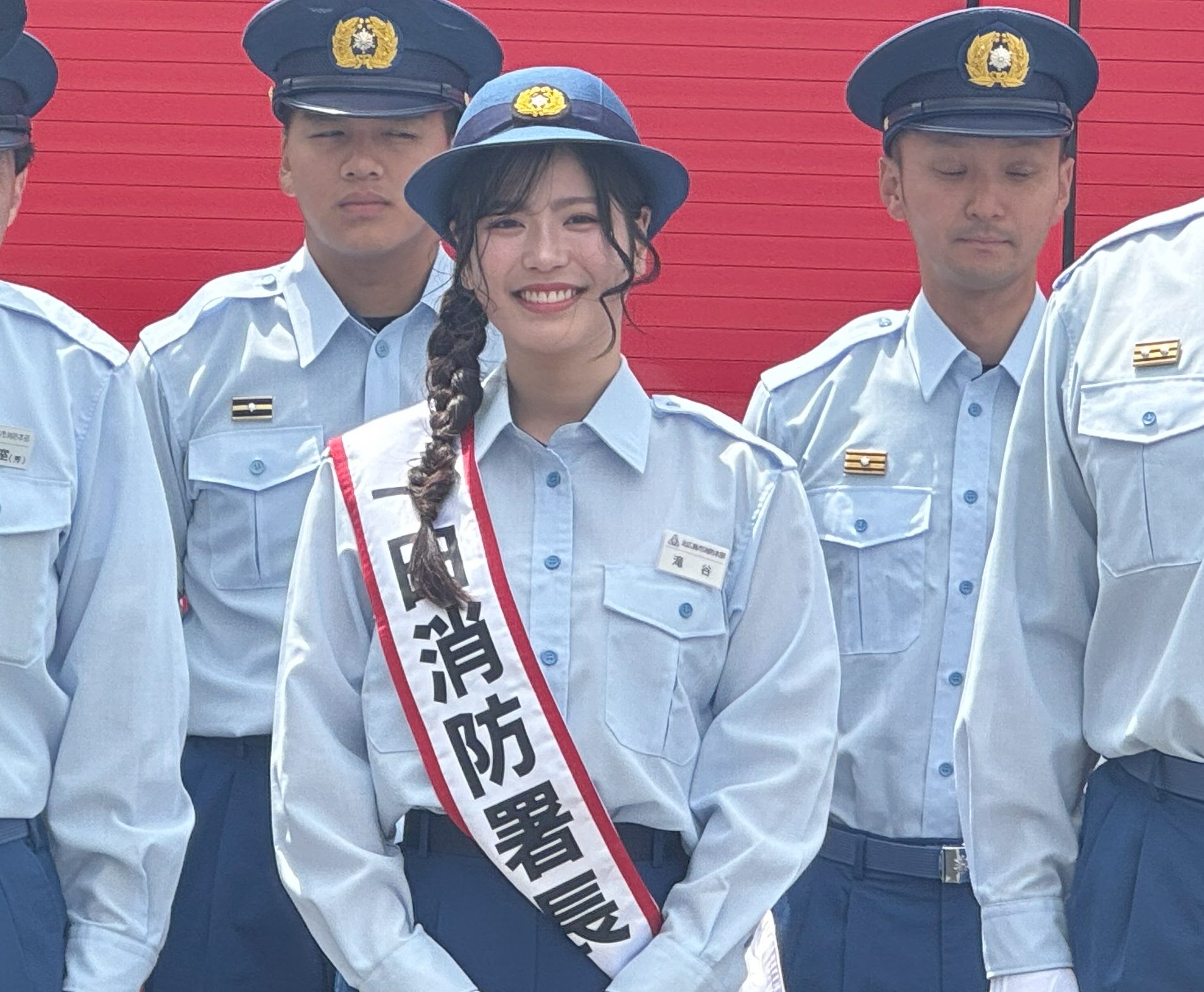 1日消防署長に就任した滝谷さん