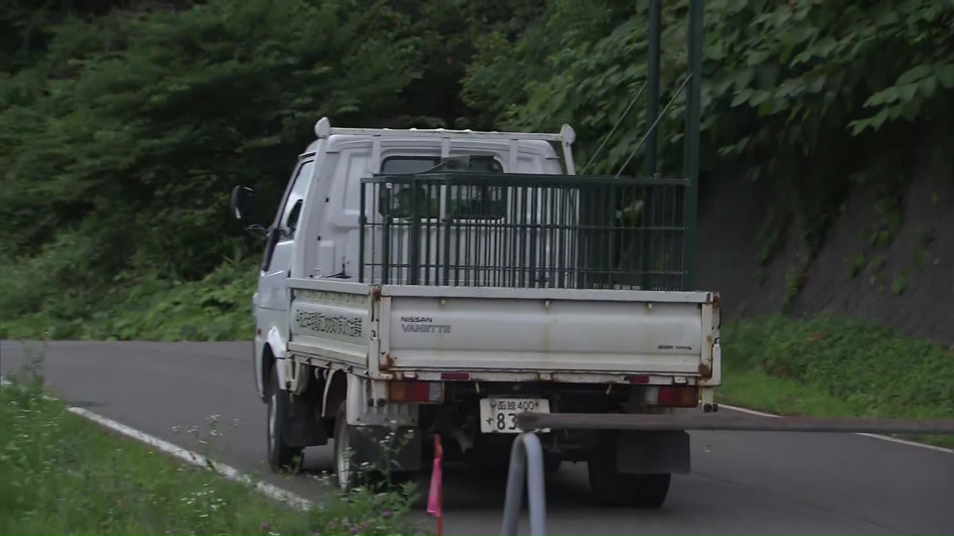 箱わなが6つ設置された