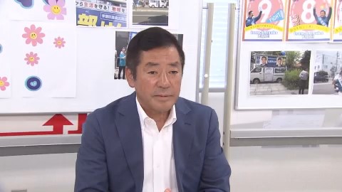 一夜明けて決選挙戦を振り返る勝部賢志氏（21日）