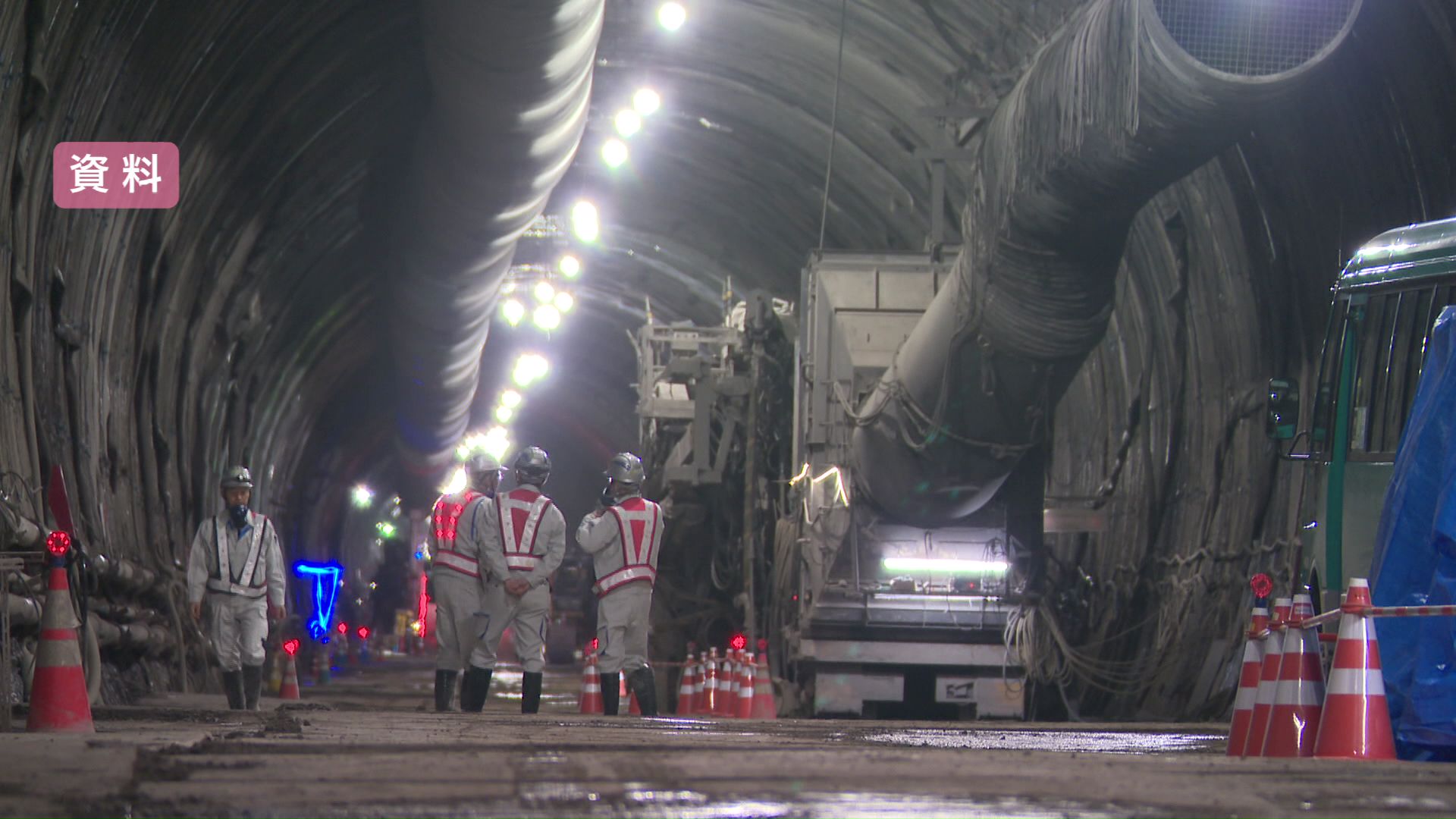 鉄道・運輸機構はトンネル工事について掘削の進捗率を86％と報告