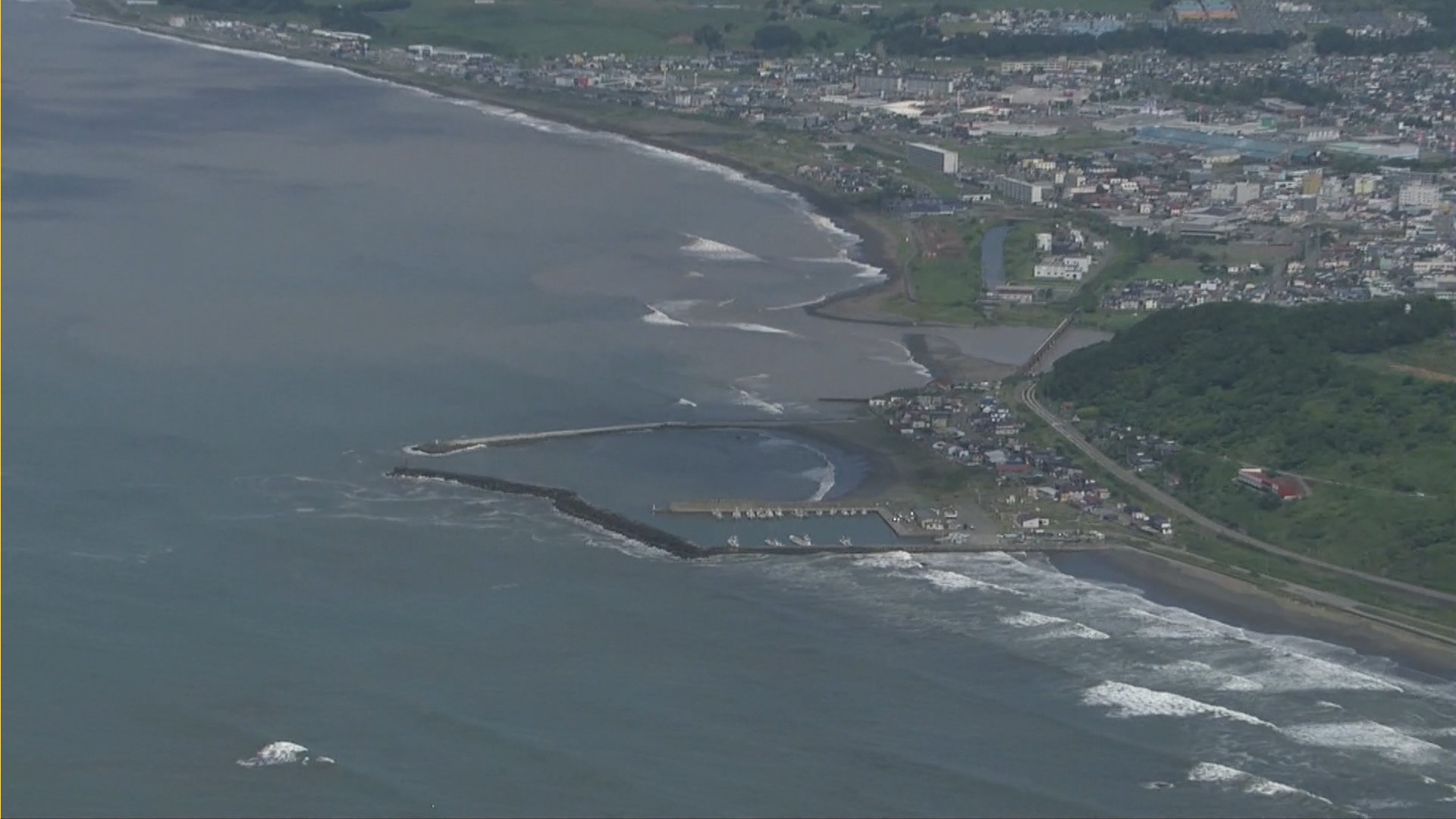 北海道新ひだか町の上空（午前9時50分ごろ）
