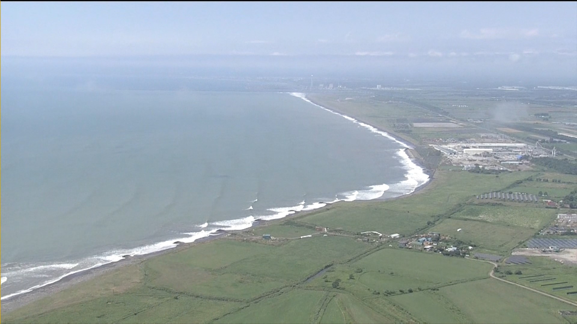 むかわ町の上空