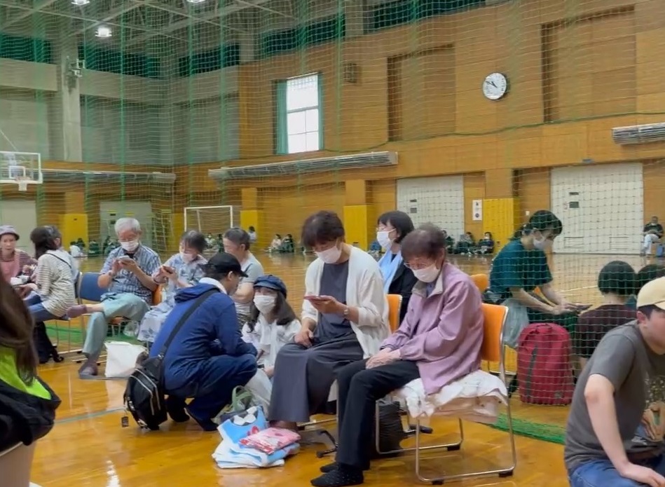 釧路公立大の避難所（撮影：視聴者）