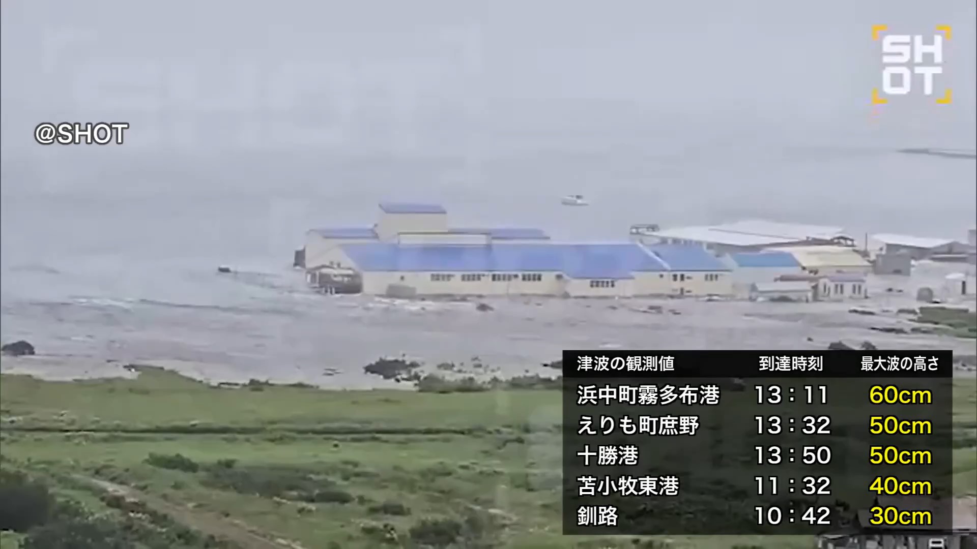 浸水する建物（@SHOT）