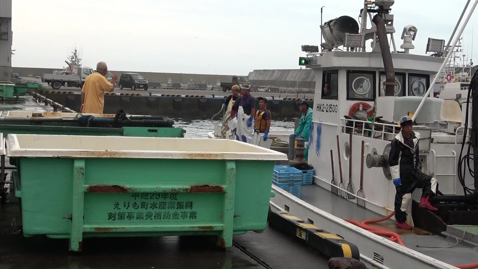 えりも漁港でも初水揚げ