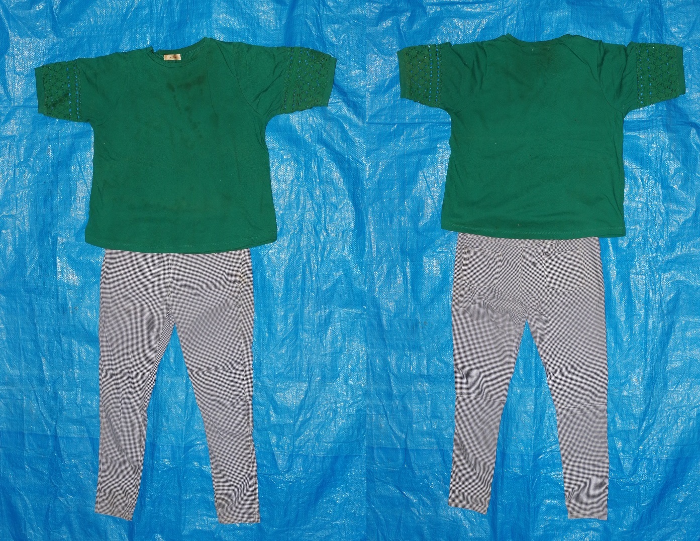 女性が着ていた服（前後）