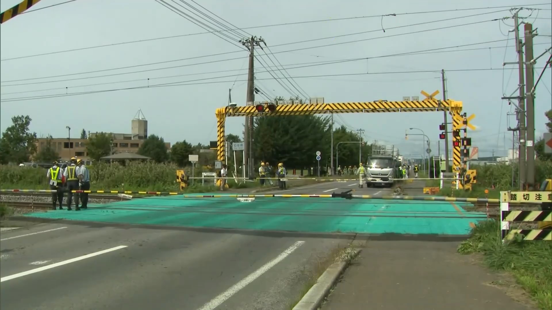 河川が切断された現場