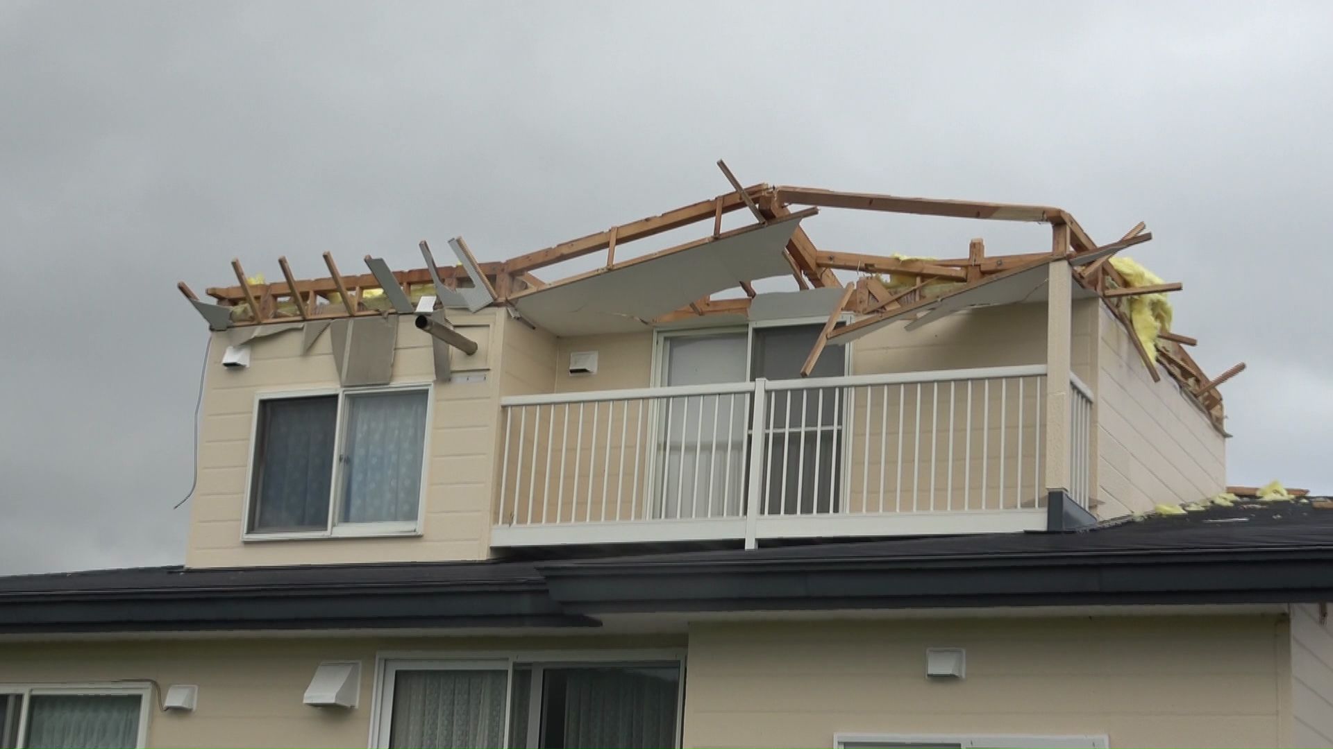 被害を受けた家屋