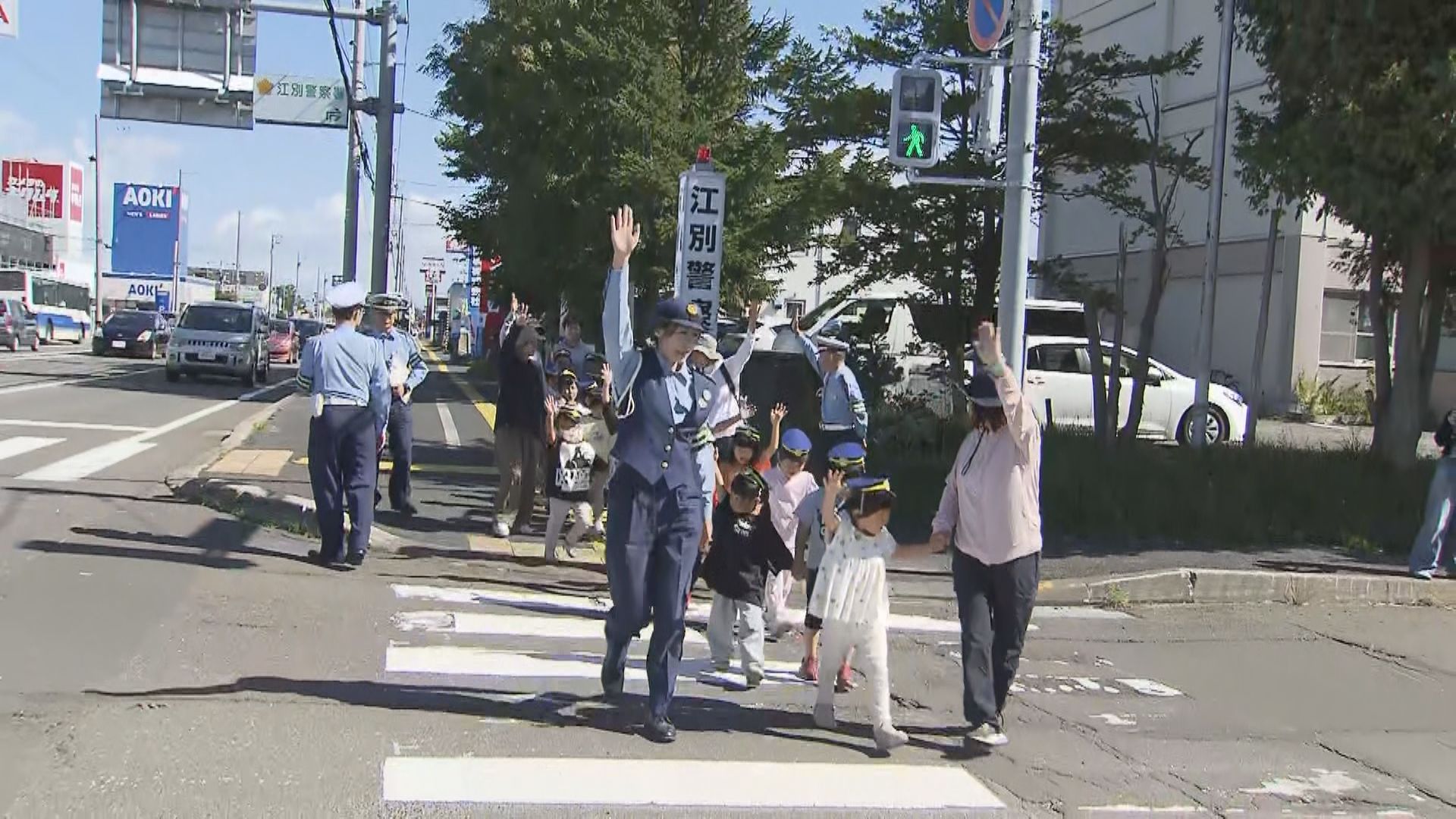 江別市で開かれた交通安全教室