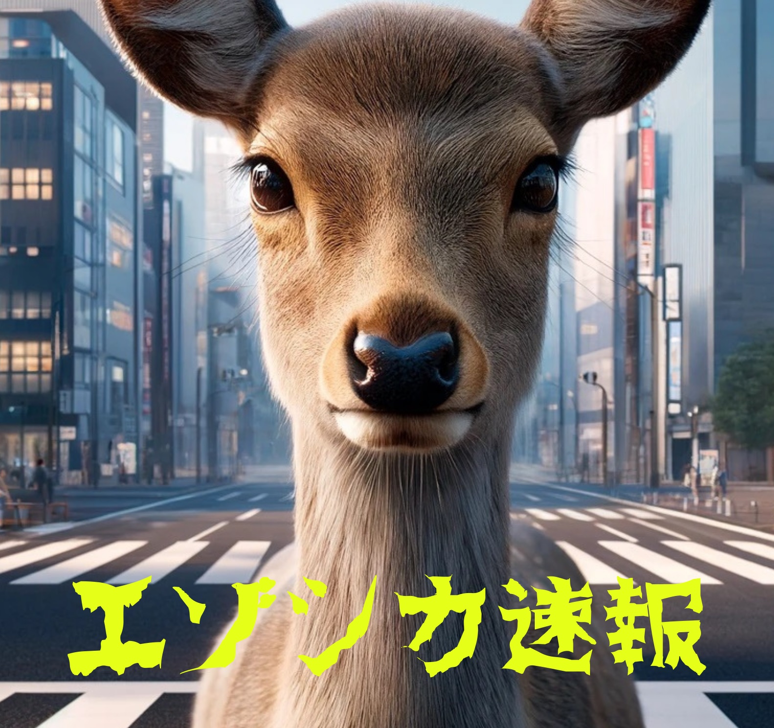 エゾシカ速報※画像はAIで作成