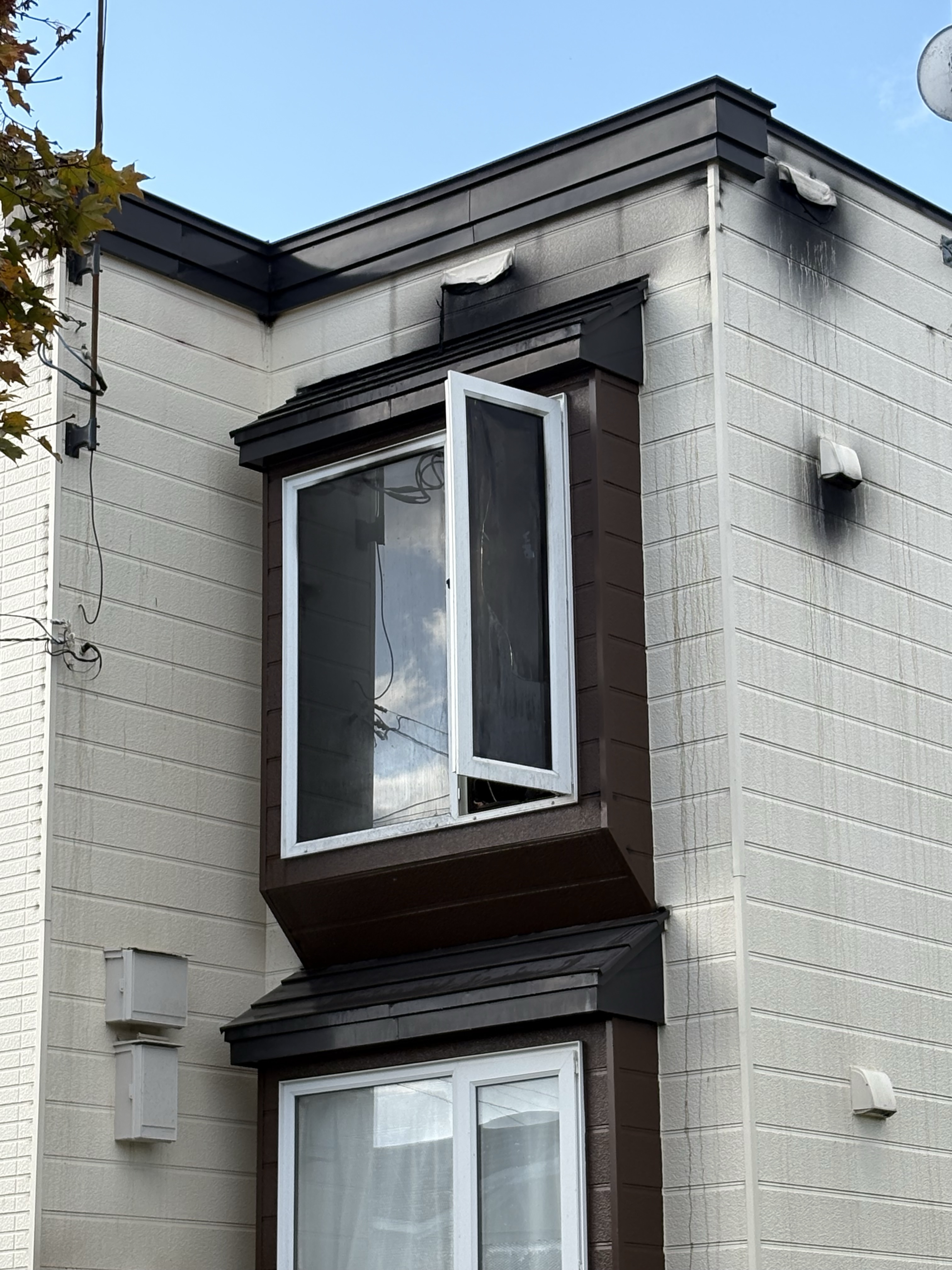 火事があった現場(北海道旭川市)