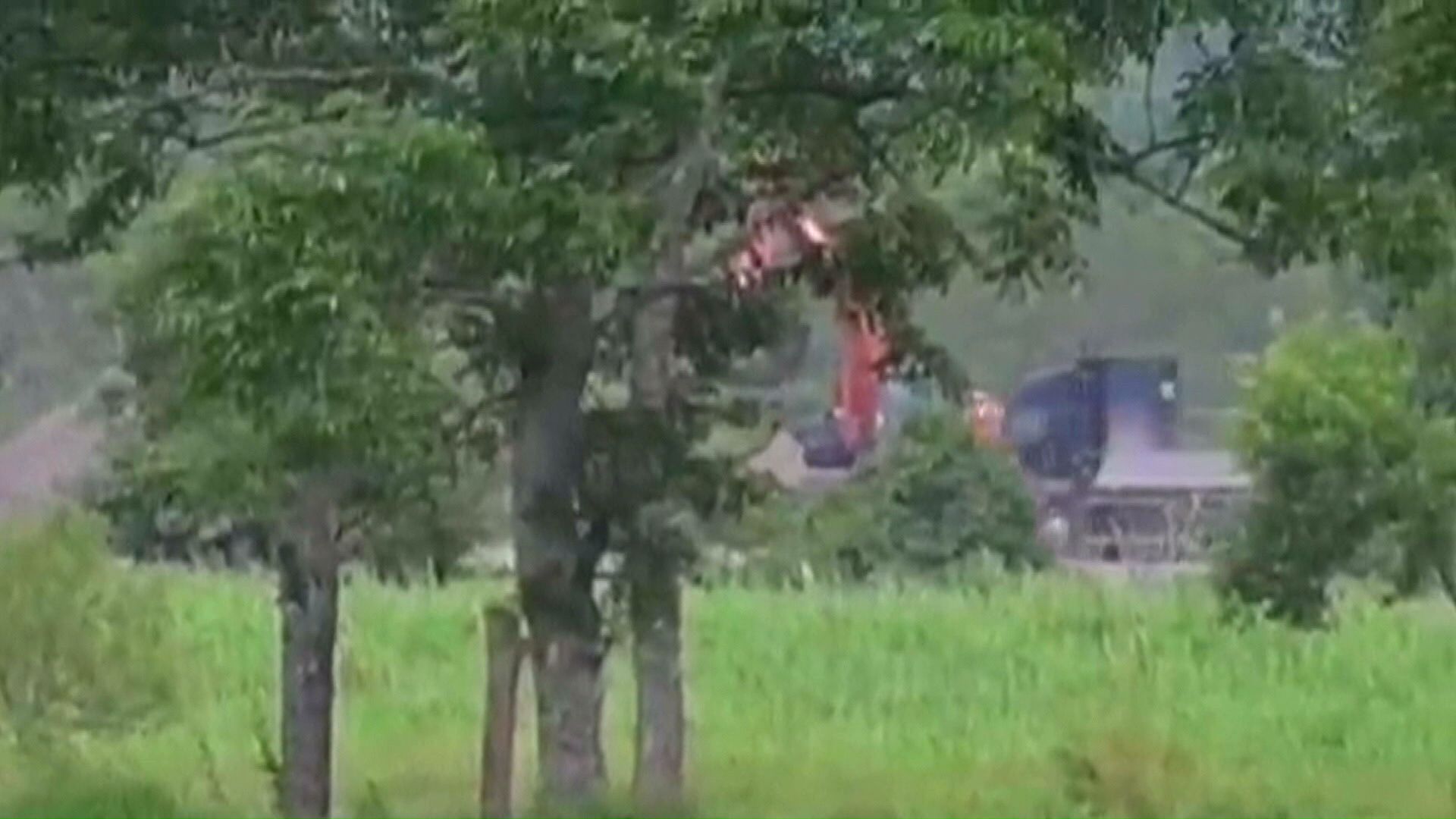 釧路湿原周辺で進められていたソーラーパネル設置の工事（提供：猛禽類医学研究所）