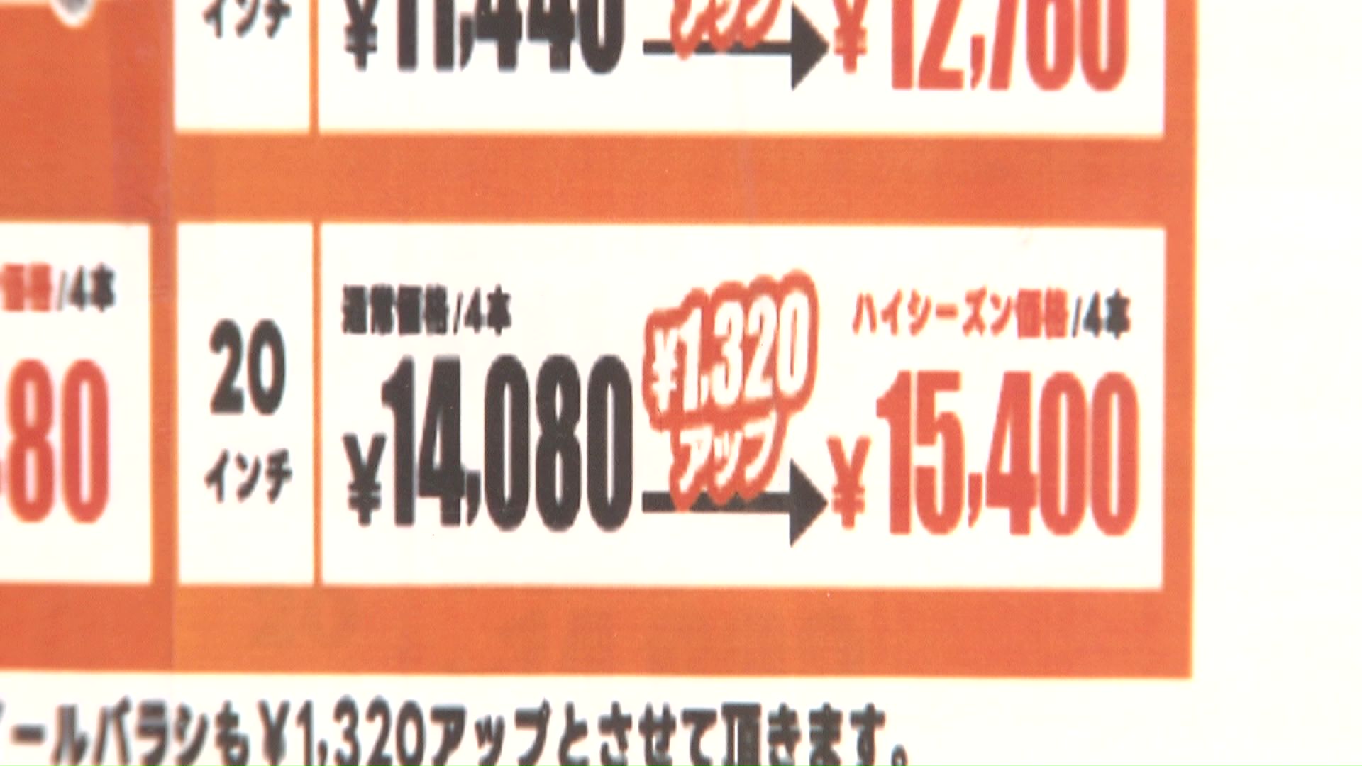 この時期のタイヤ交換は値上がりしている