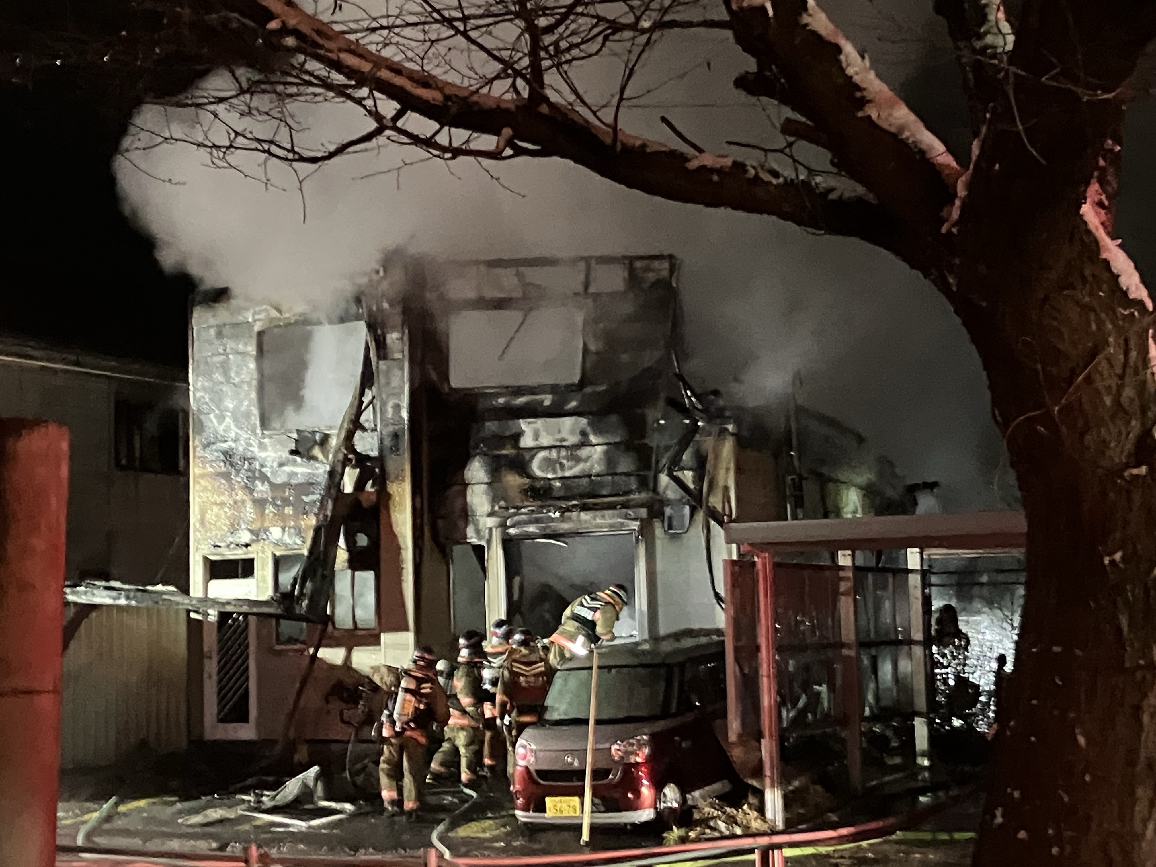 火事があった現場（北海道千歳市）